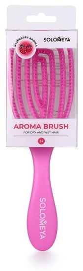 Solomeya Wet Detangler Brush Oval Raspberry массажная расческа 25 см