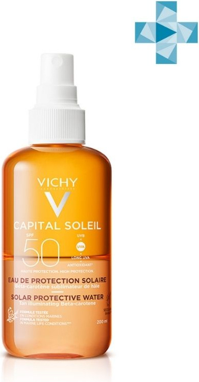 Vichy Солнцезащитный двухфазный спрей активатор загара CAPITAL SOLEIL SPF50 200 мл