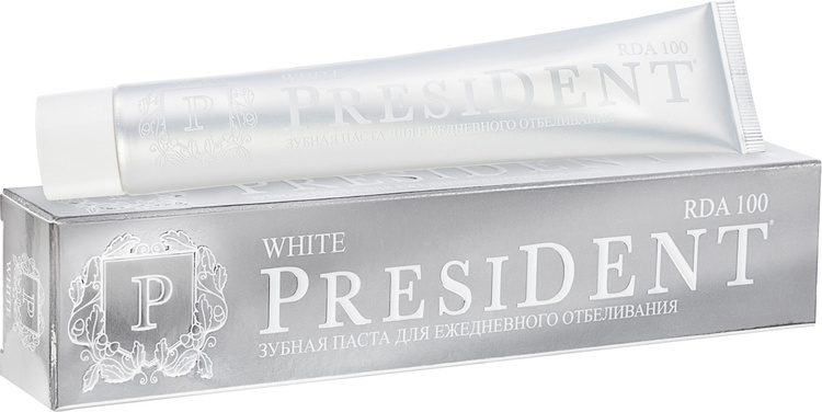 PRESIDENT зубная паста White для отбеливания 75 мл