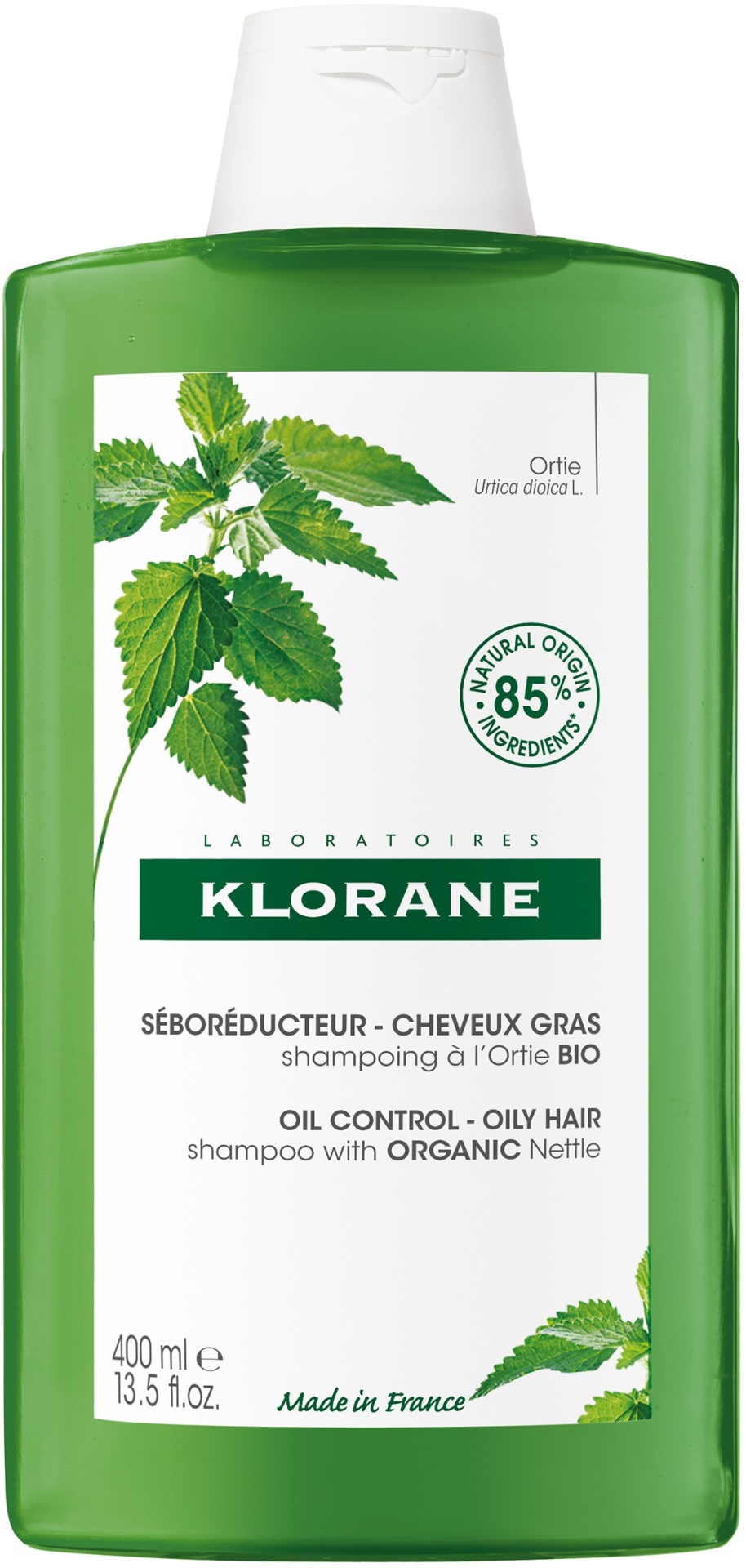 Klorane Шампунь лечебный себорегулир.с экстр.крапивы SHP ORTIE BLANCHE, 400мл, шт\штука