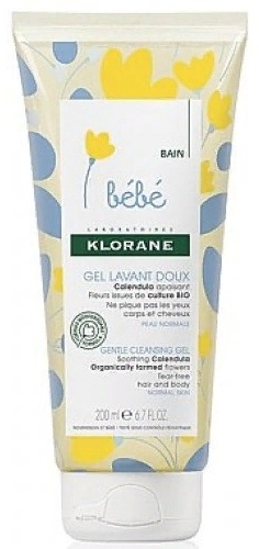 Klorane Bébé ГЕЛЬ НЕЖНЫЙ ПЕНЯЩИЙСЯ ДЛЯ ВОЛОС И ТЕЛА (200МЛ), шт\штука