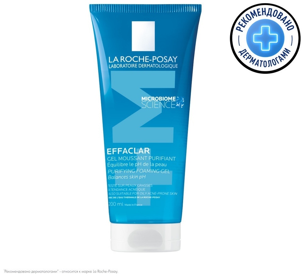La Roche-Posay EFFACLAR ГЕЛЬ-МУСС ОЧИЩАЮЩИЙ ДЛЯ КОМБИНИРОВАННОЙ/ЖИРНОЙ И ПРОБЛЕМНОЙ КОЖИ (200 МЛ), шт\штука