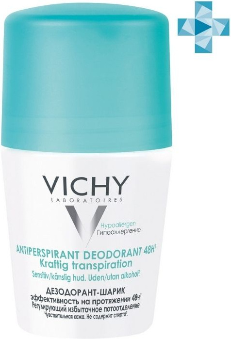Vichy Шариковый дезодорант регулирующий избыточное потоотделение 48 часов 50 мл