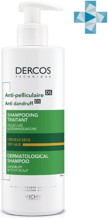 Vichy Интенсивный шампунь-уход против перхоти DERCOS для сухих волос 390 мл