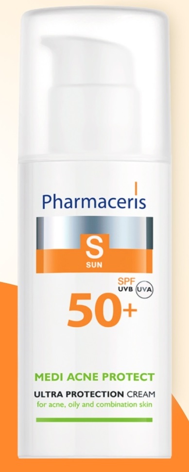 Pharmaceris крем S Medi Acne Protect Солнцезащитный крем SPF 50+ для жирной и комбинированной кожи для лица 50 мл